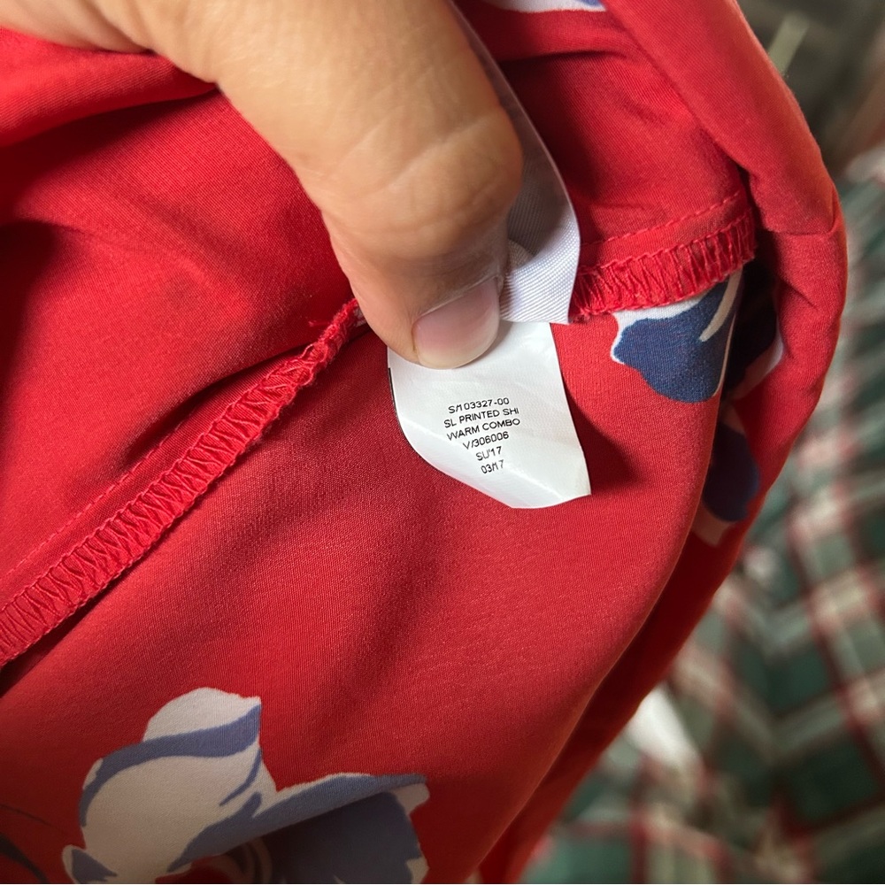 Banana Republic Red Floral Midi Dress - Picture 8 of 8